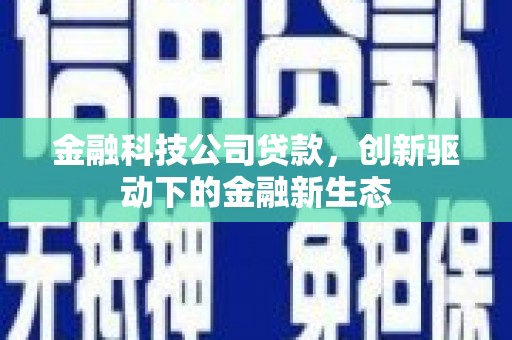 威宁金融科技公司贷款，创新驱动下的金融新生态