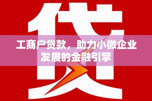 威宁工商户贷款，助力小微企业发展的金融引擎