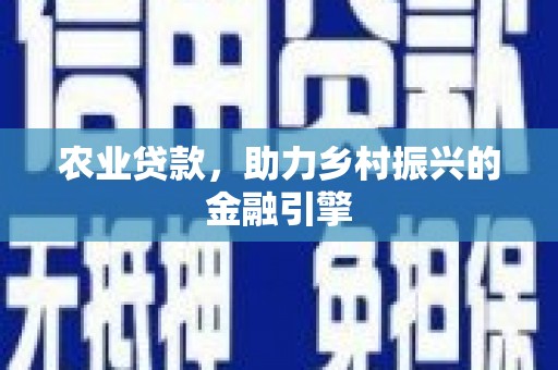 威宁农业贷款，助力乡村振兴的金融引擎
