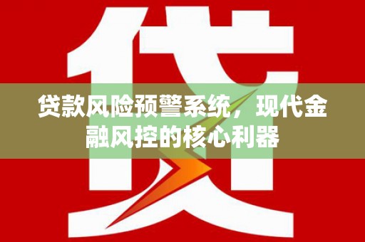 威宁贷款风险预警系统，现代金融风控的核心利器