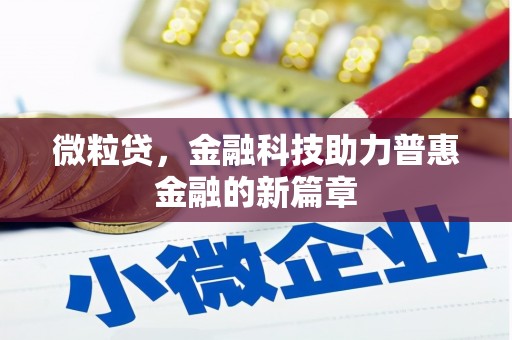 威宁微粒贷，金融科技助力普惠金融的新篇章