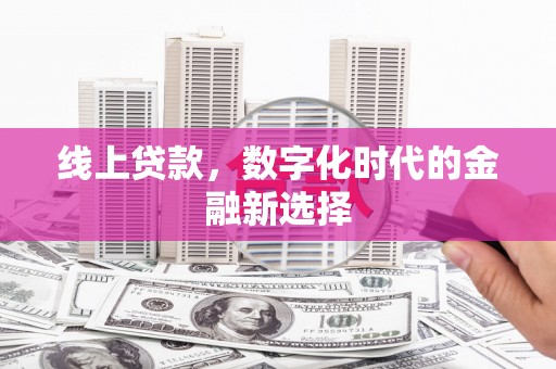 威宁线上贷款，数字化时代的金融新选择