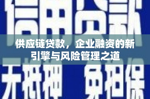 威宁供应链贷款，企业融资的新引擎与风险管理之道