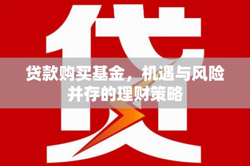 威宁贷款购买基金，机遇与风险并存的理财策略