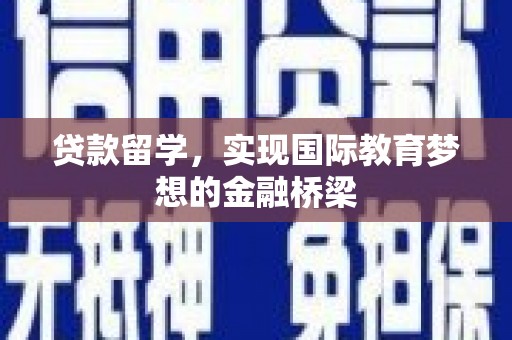 威宁贷款留学，实现国际教育梦想的金融桥梁