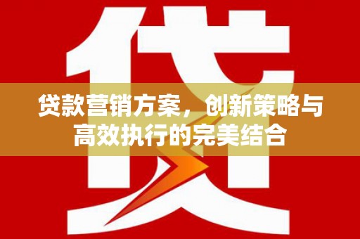 威宁贷款营销方案，创新策略与高效执行的完美结合