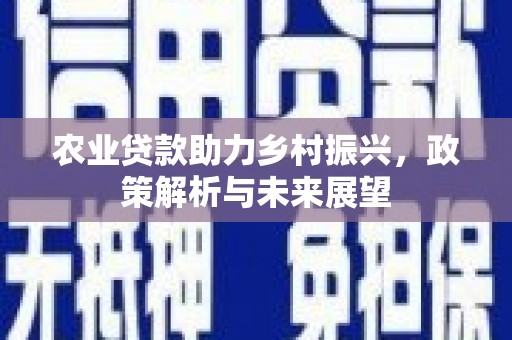 威宁农业贷款助力乡村振兴，政策解析与未来展望