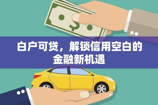 威宁白户可贷，解锁信用空白的金融新机遇