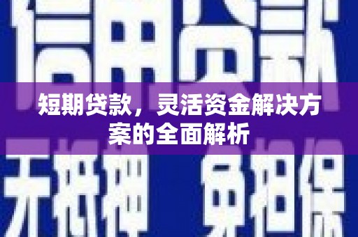 威宁短期贷款，灵活资金解决方案的全面解析