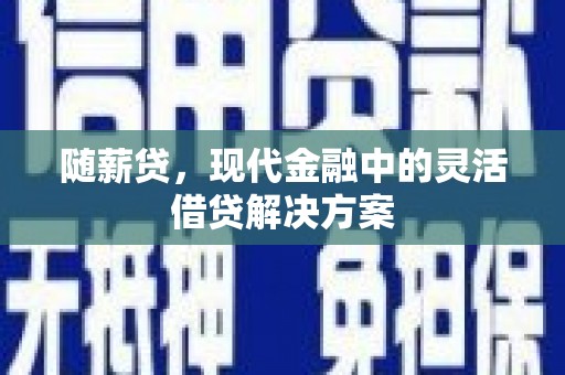 威宁随薪贷，现代金融中的灵活借贷解决方案