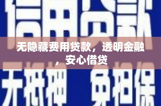 威宁无隐藏费用贷款，透明金融，安心借贷