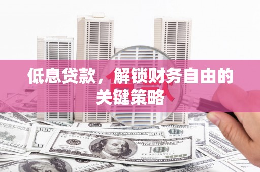 威宁低息贷款，解锁财务自由的关键策略