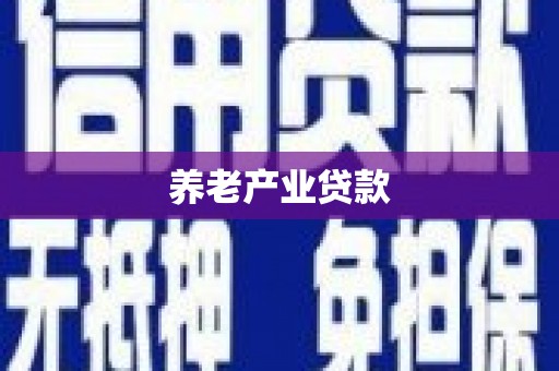 威宁养老产业贷款
