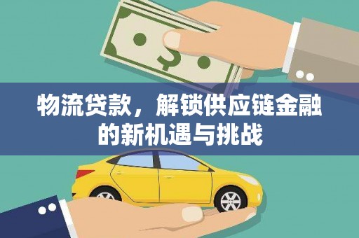 威宁物流贷款，解锁供应链金融的新机遇与挑战