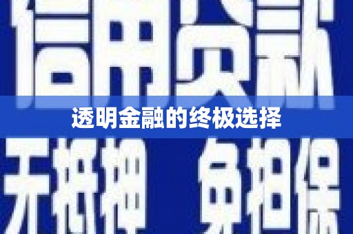 威宁透明金融的终极选择