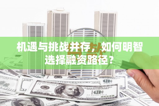 威宁机遇与挑战并存，如何明智选择融资路径？