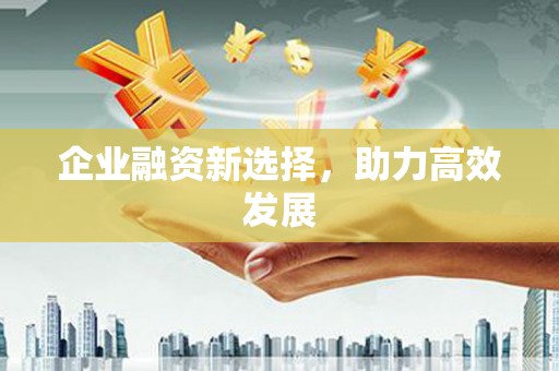 威宁企业融资新选择，助力高效发展
